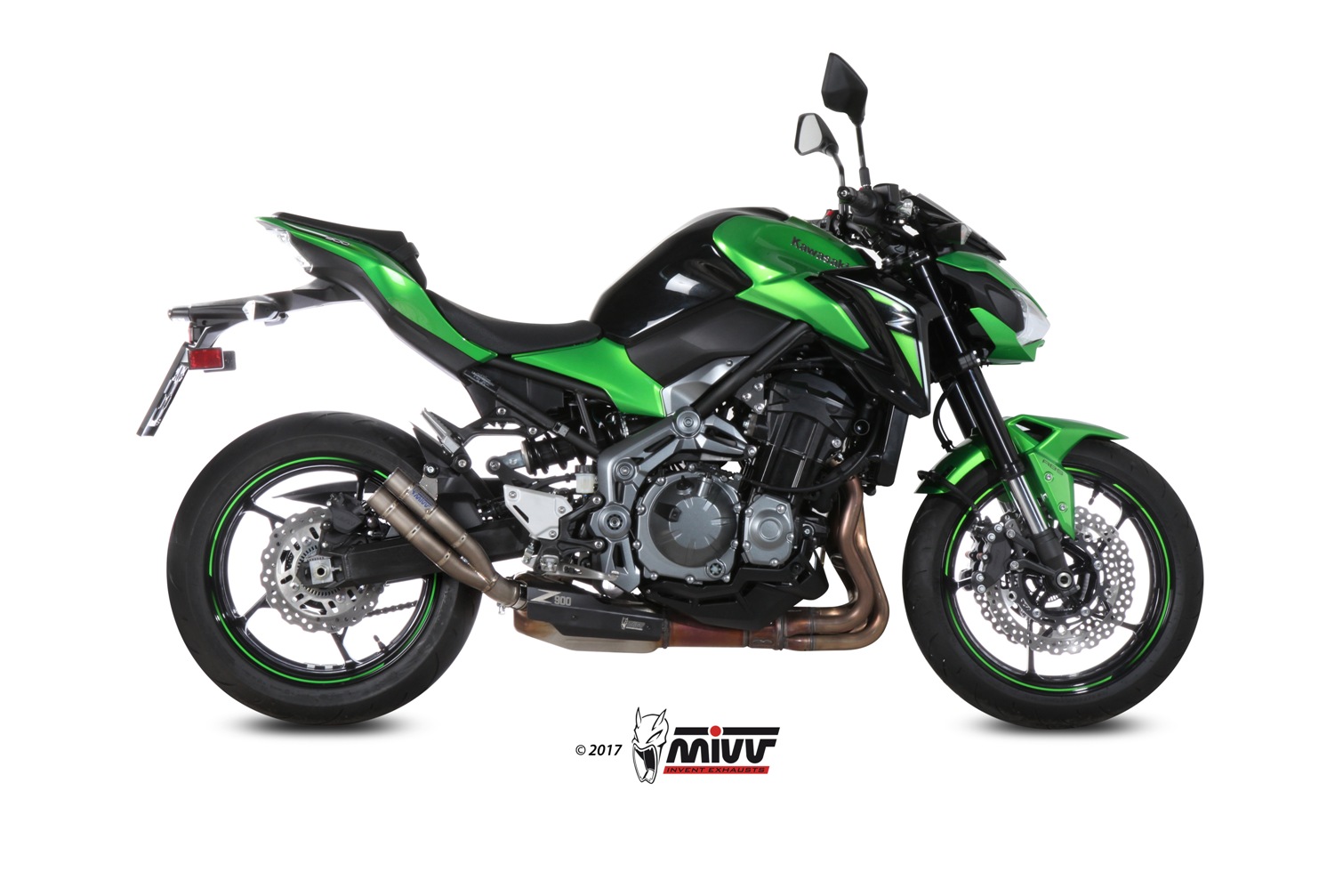 MIVV Double Gun Titan Kawasaki Z 900 17-19 -Z900 A2 -2025