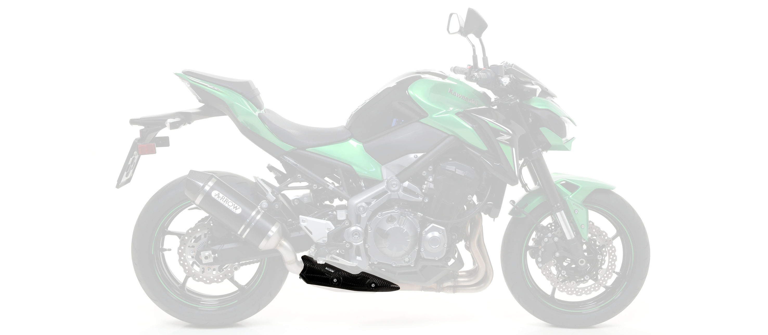 11004MI-Arrow Carbon Hitzeschutz KAWASAKI Z900 2017