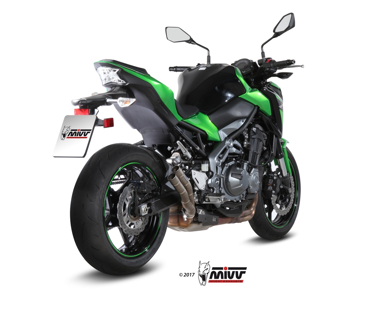 MIVV Double Gun Titan Kawasaki Z 900 17-19 -Z900 A2 -2025